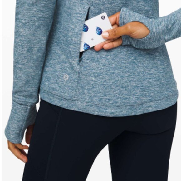 Lululemon Runderful Long Sleeve Heathered Petrol Blue Size 6 W3BVSS - Picture 16 of 16
